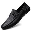 Einfache lässige Schuhe für Herrenfuß-Set, große Größe, Lederschuhe, schwarze Schuhe, Echtleder, Mützen-Schuhe für Herren 49