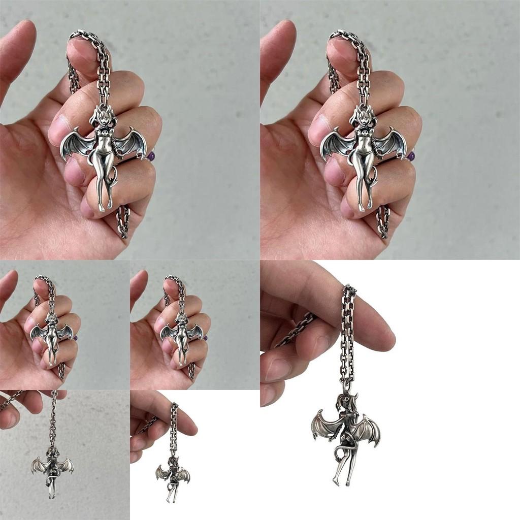 Unique Angel Pendant Chain With Electroplated Zinc Alloy For Men And Women