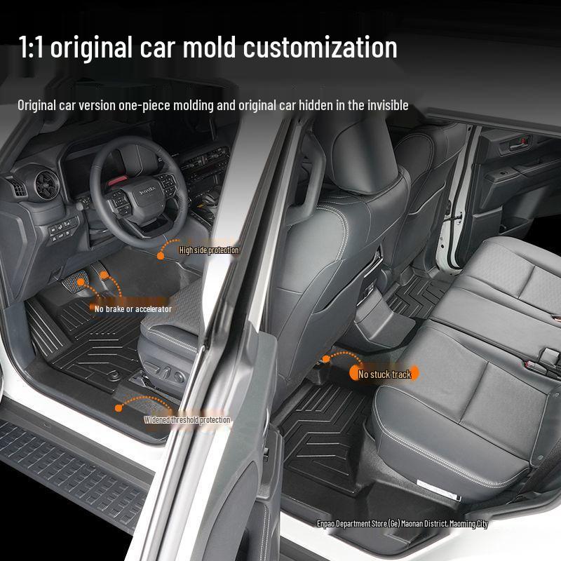 Toyota Prado TPE Floor Mats (2010-2025 Models) - Full Coverage, Car Interior Accessories