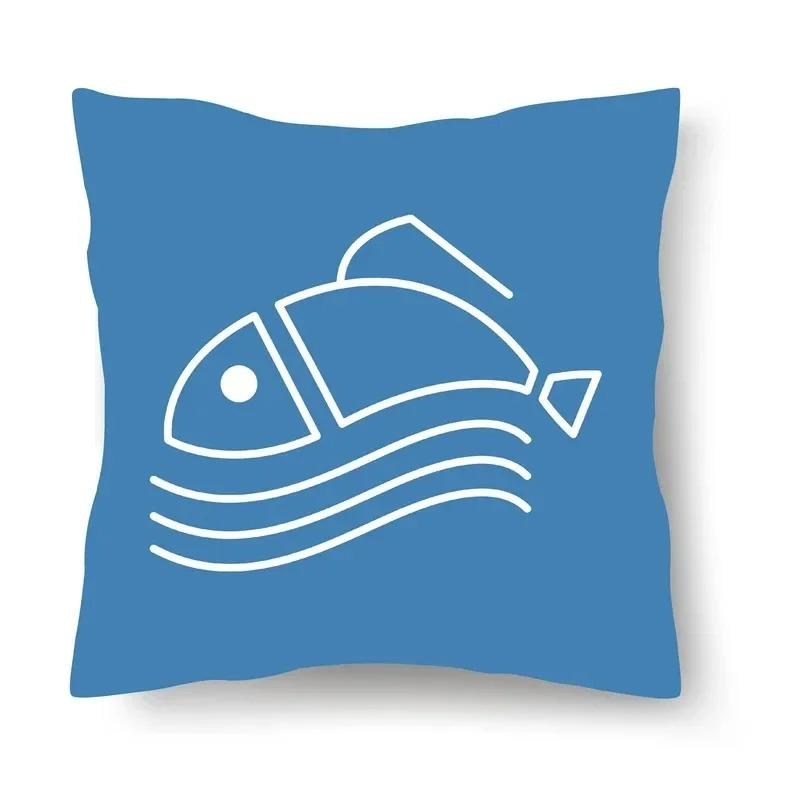 Simple Pattern Decorative Pillowcase Car Sofa Square Cushion Pillowcase