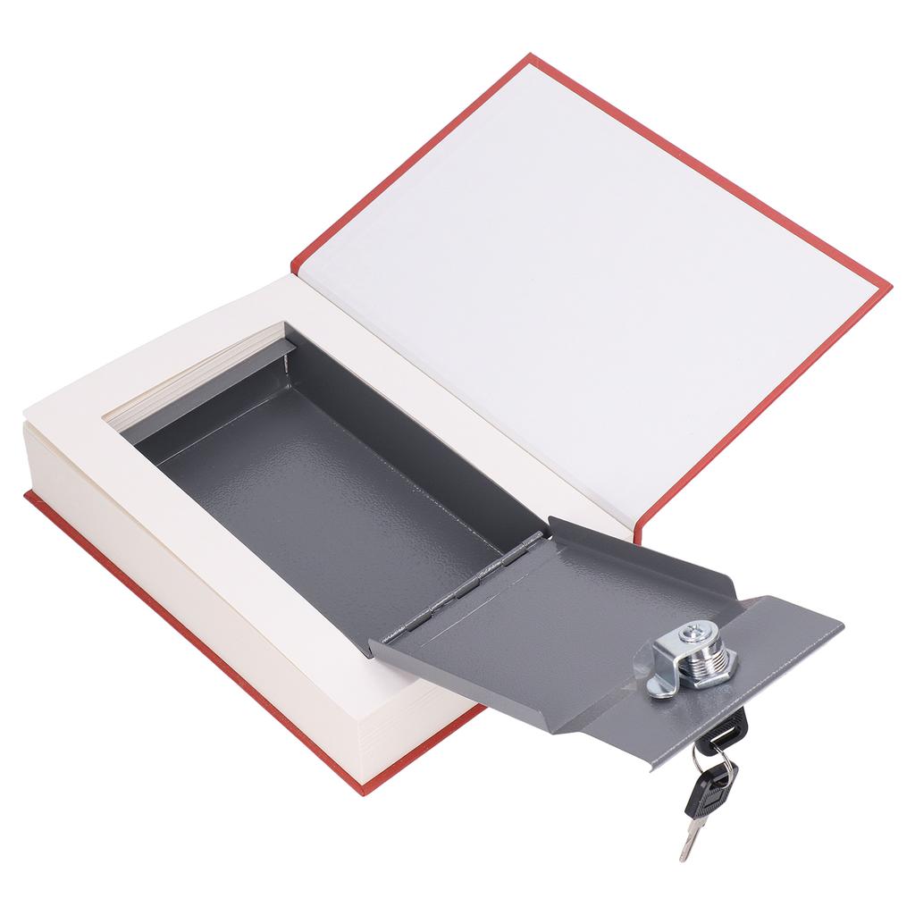 Diversion Book Safe Metal Lifelike Book Money Coin Box with Key Lock for Jewelry Cash Credit Cards