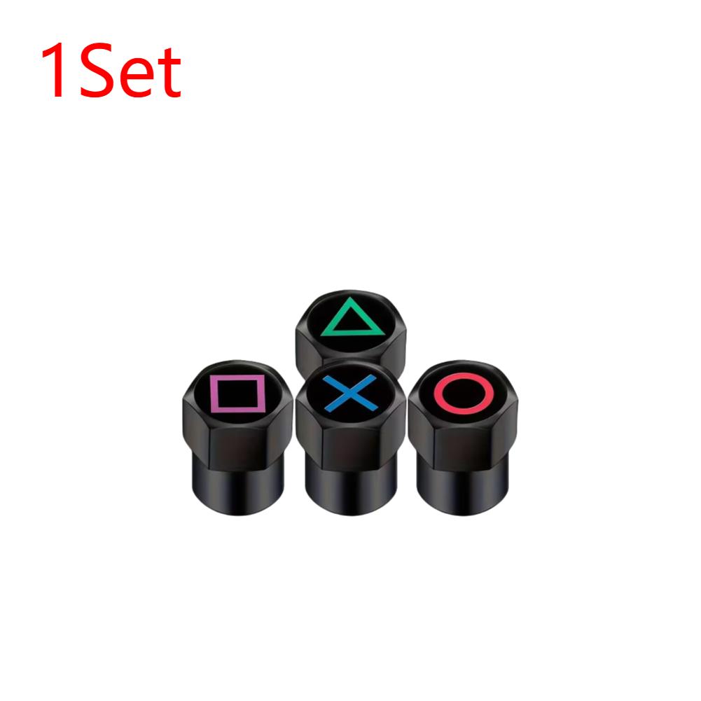 

4-40Pcs Car Wheel Tire Valve Caps Dustproof Game Button Symbol Tyre Stem Air Cover Aluminum Tire Valve Caps Car Styling