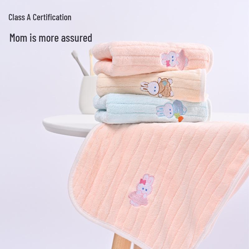 Cute Cartoon Children's Towel: Soft, Absorbent, Quick-Drying, Lint-Free, Perfect for Face Washing and Bathing.