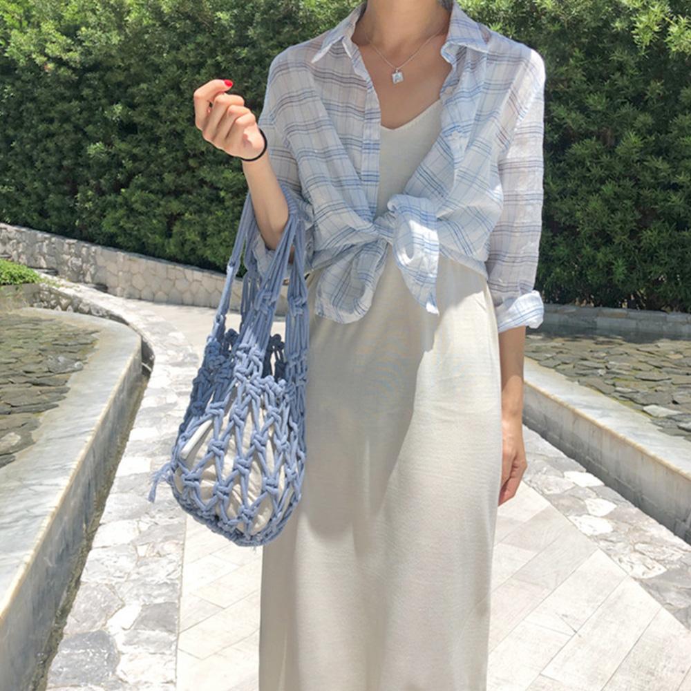 MATTIERE MT_23605 Knit Tote Bag Net Knit Bag