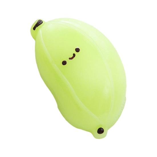 Simulation Cartoon Banana Squeeze Toy Stretchy Slow Rebound Smiling Banana Fidget Toy Portable Simulated Fruit Shape Sensory Toy зелёный