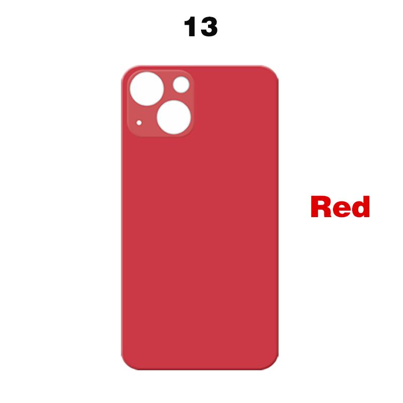 For iPhone 13 Mini Pro Max Big Camera Hole Phone Back Glass Battery Cover Rear Glass Panel Housing Chassis Add 3M Adhesive