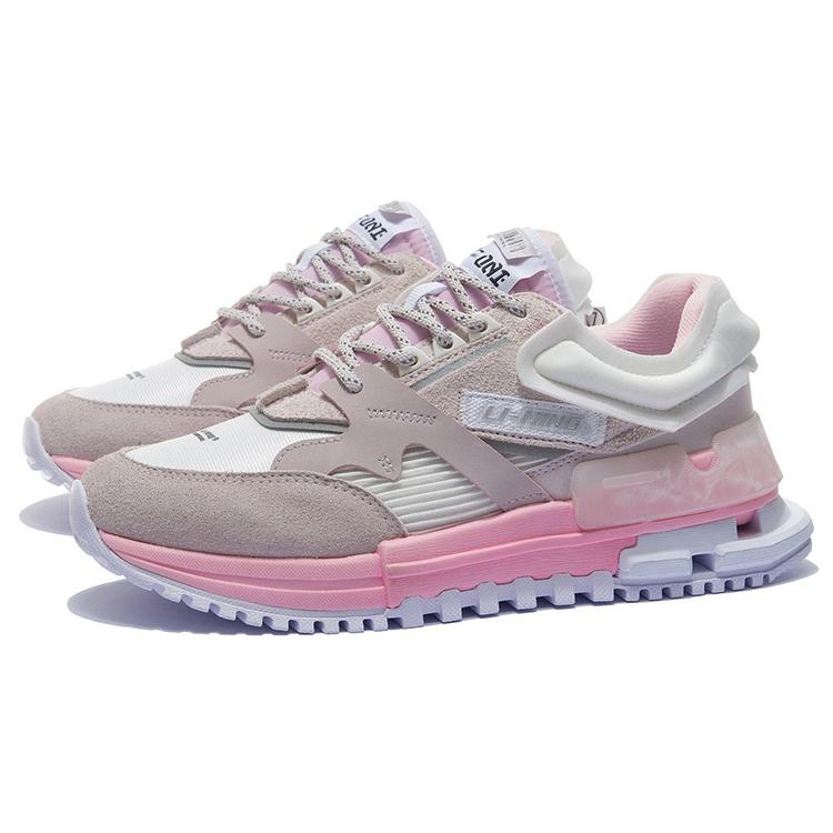 Li Ning Textil, Synthetikleder Niedrig geschnitten Freizeitschuhe Damen AZGS008-3