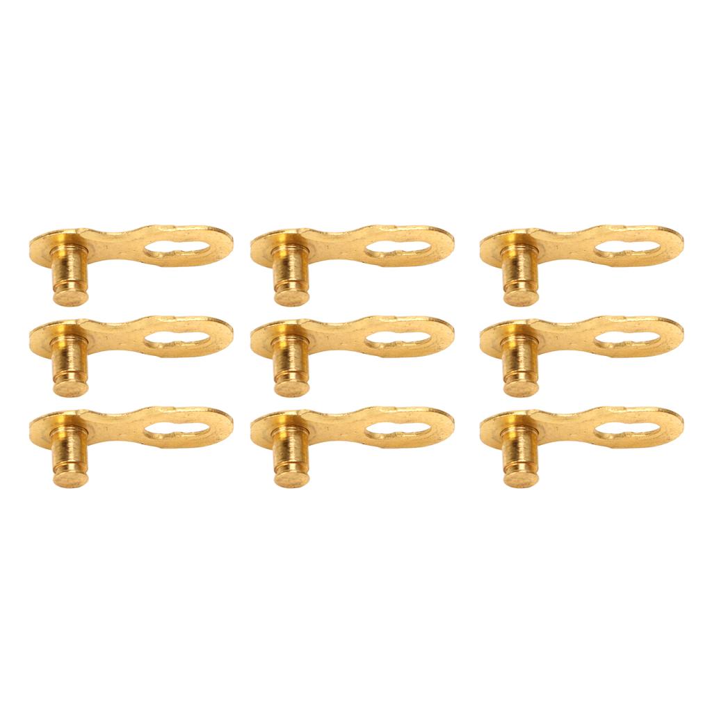 10 Pair Bike Chain Connector 10 Speed Chain Link Connector Bike Chain Repair Tool for Road Mountain Bikes Golden