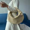 Stylish European & American Frosted Woven Women's Large Versatile Dumpling Handbag