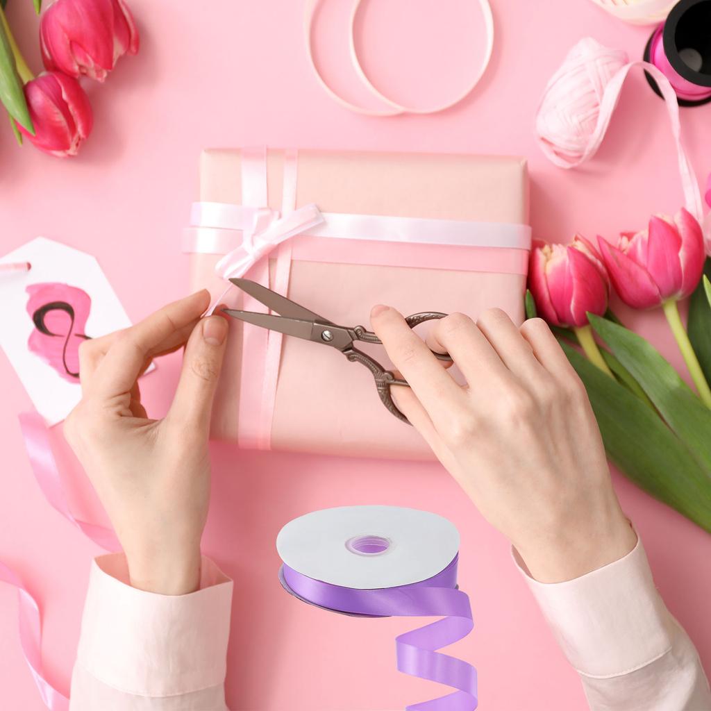 Jednostronna rypsowa wstążka poliestrowa satynowa wstążka jednokolorowa wstążka z tkaniny do rękodzieła dekoracji ślubnych pakowania prezentów 1"x100 jardów