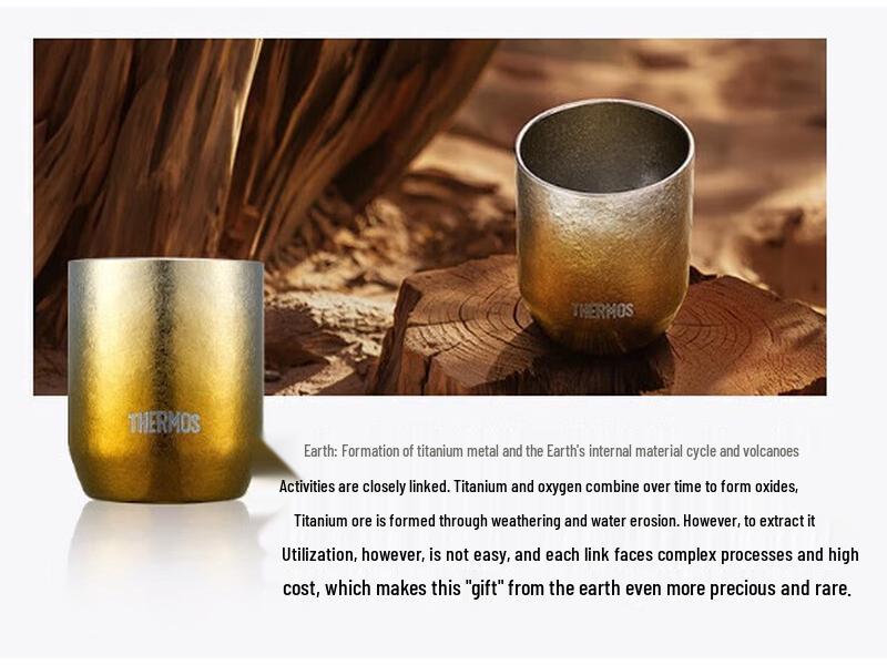 THERMOS TCTI-280NL Observation Series Titanium Desk Cup