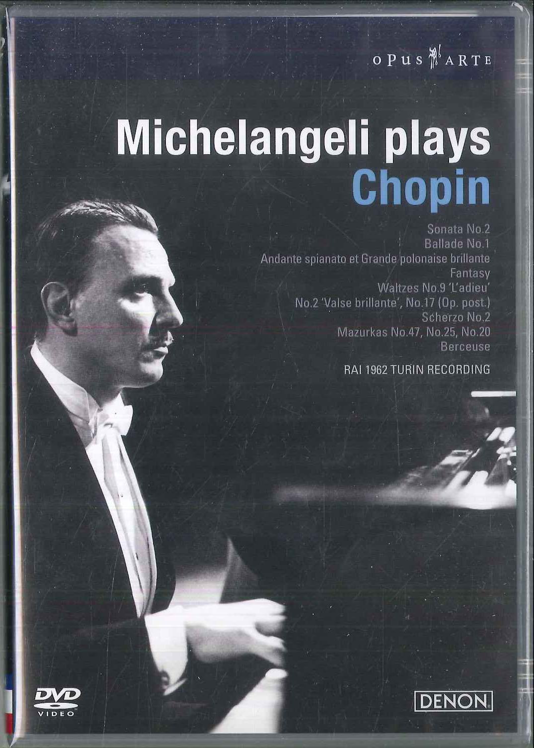 

DVD ARTURO BENEDETTI MICHELANGELI Michelangeli Plays Chopin TDBA5069 OPUS 2009 Japan Music Video Used