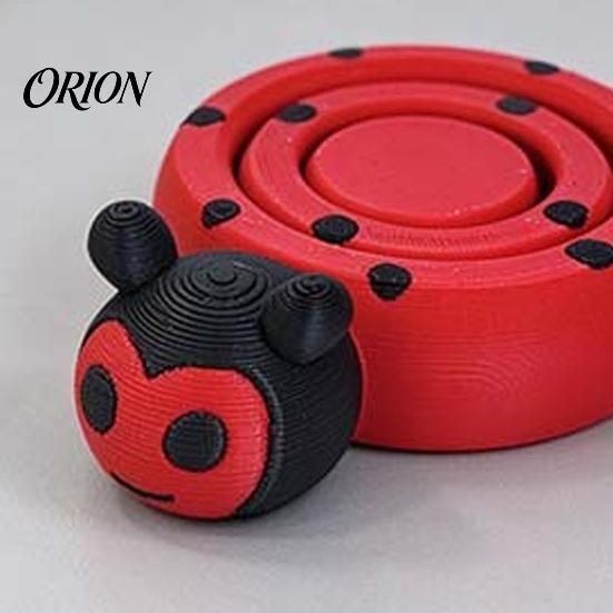 Sensory Desktop Ornaments 3D Printed Spinning Ladybug Figurine, Stress Relief Rotating Turtle Fidget Decorative Statues Toy, Animal Shape Desk