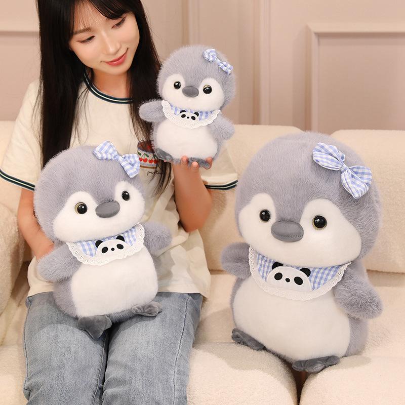 Cartoon Cute Bib Little Penguin Doll Plush Toy Zoo Emperor Penguin Doll Children Soothing Doll