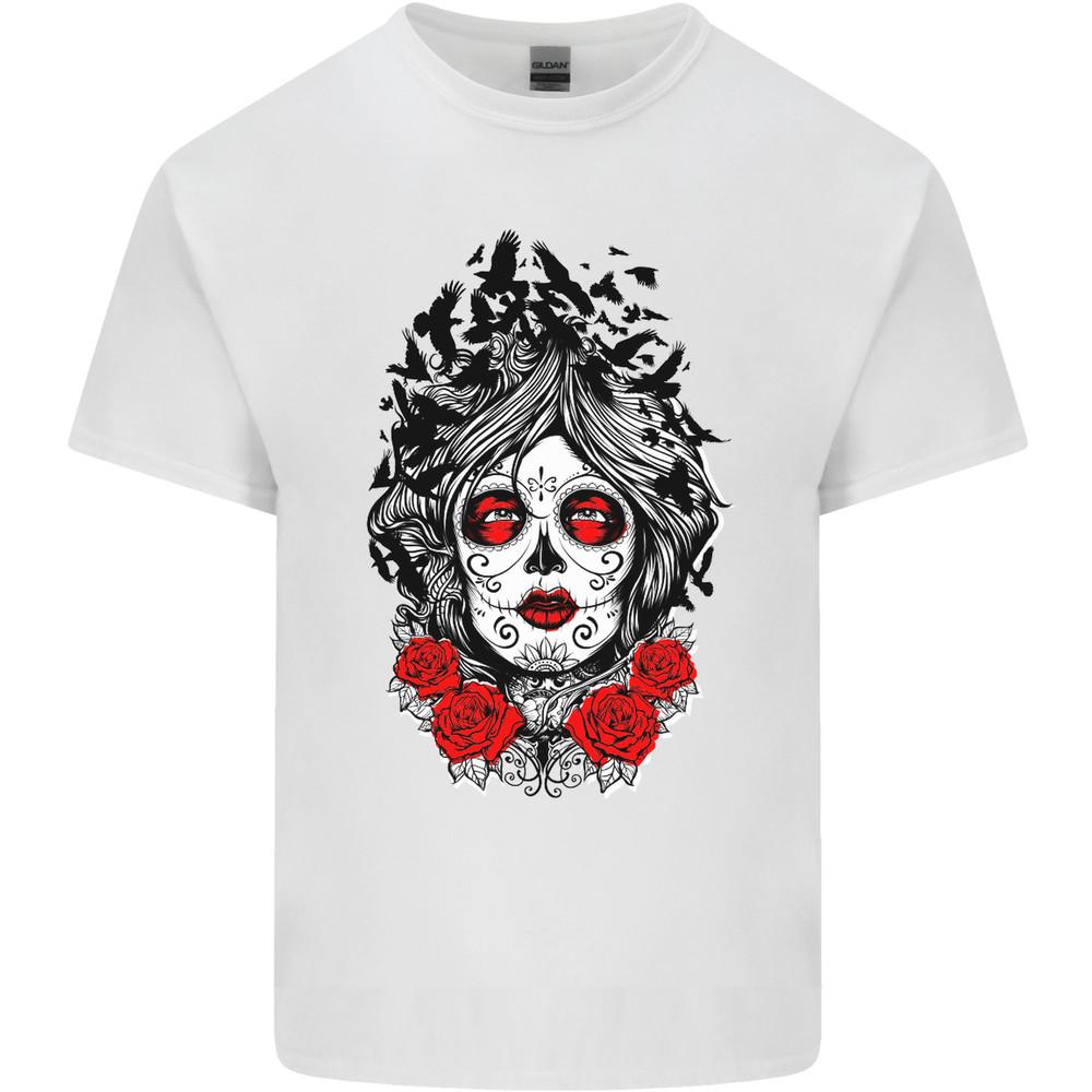 Day of the Dead Sugar Skull DOTD Mexico Mens Light Cotton T-Shirt Unisex T-Shirt M