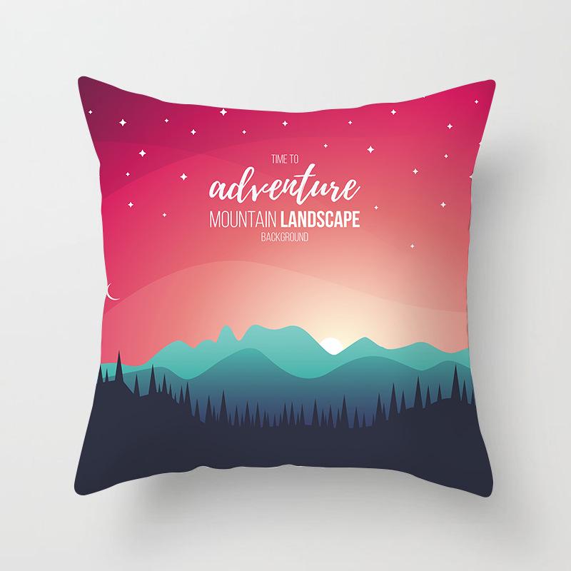 Ins Homewares Dusk Trees Sofa Car Pillow Cover Office Cushion Cover