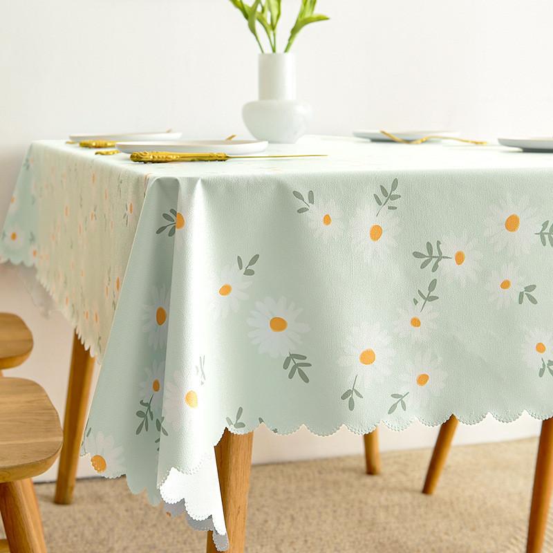 Moderne minimalistische rechteckige PVC-Tischdecke mit wasser- und ölabweisender Oberfläche für den Esstisch zu Hause