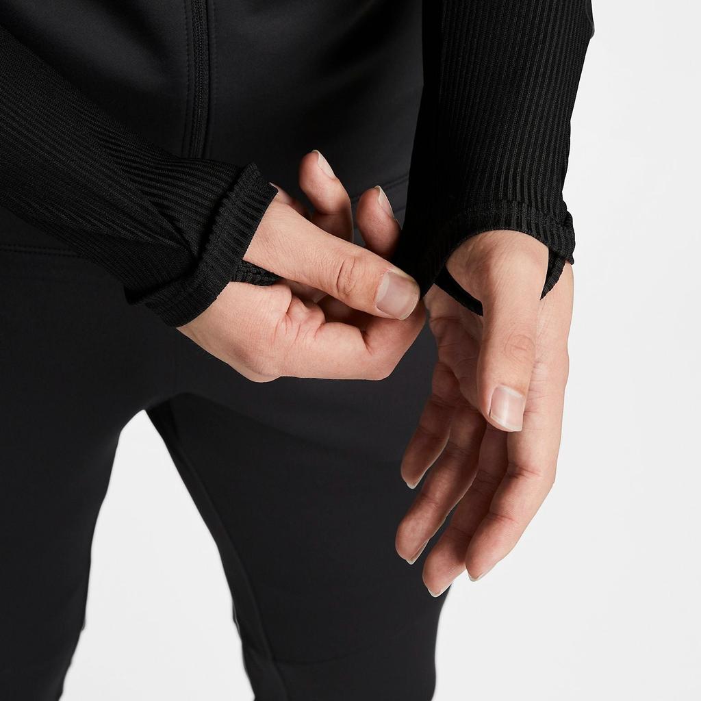 Nike Solid Color Casual Logo Print Zip-Up Jacket Men Outerwear Black DQ5048-010