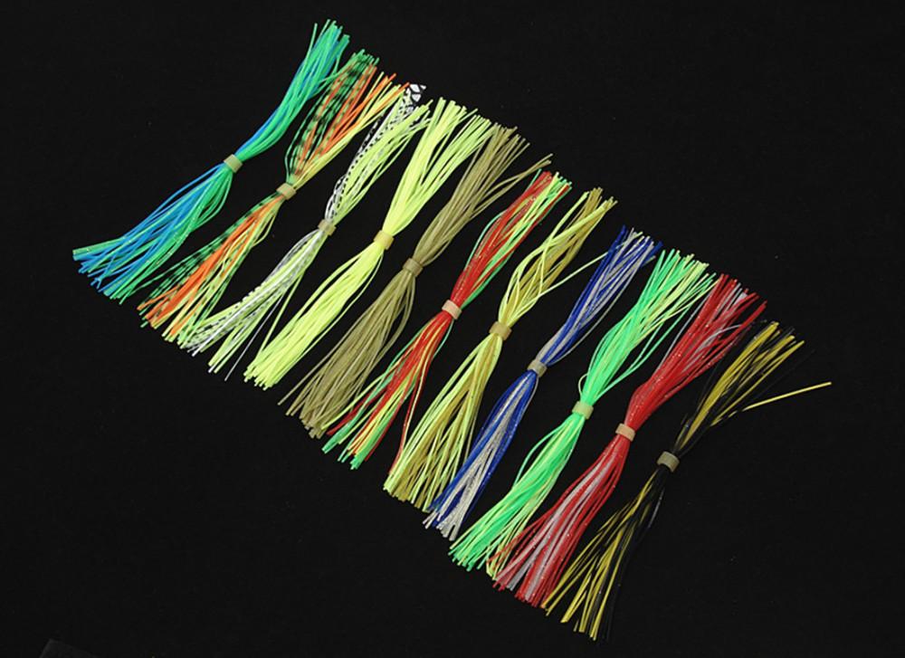 MNFT 12 Bundles 13cm Length Fly Tying Rubber Threads Skirts Silicone Straps for Flies Lure Beard wire Making Random Mixing Color