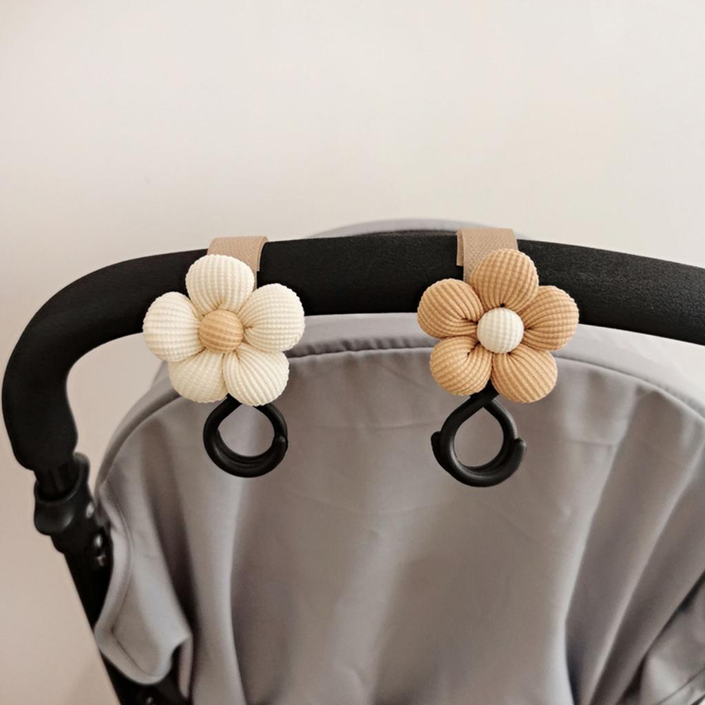 Convenient Floral Baby Stroller Hook Durable & Versatile Pushchair Hook Stroller Attachment for Various Stroller Styles