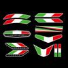 2D Plane Sticker 13pcs Italian Flag Sticker, Paper Material, Limited Edition Sticker, Suitable for Motorcycles, Cars, Bicycles,