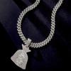 Alloy Personality Rock Sugar Diamond Dollar Coin Bag Pendant Rhombus Cuban Necklace Hip Hop Rap Jewelry