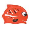 Kids' Silicone Cartoon Fish Swimming Cap - Comfortable Fin Swim Cap for Boys and Girls