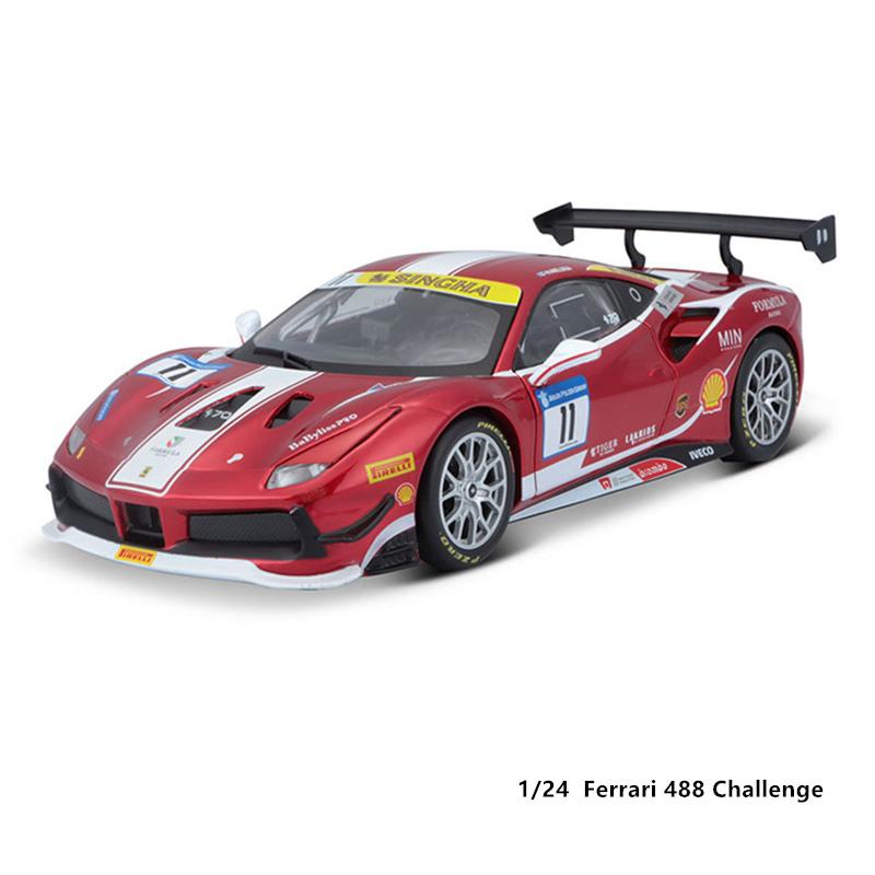 Bburago 1:24 2024 Ferrari 499P LMH FORMULA RACING 250GTO FXXK 458 Alloy Luxury Vehicle Diecast Cars Model Toy Collection Gift