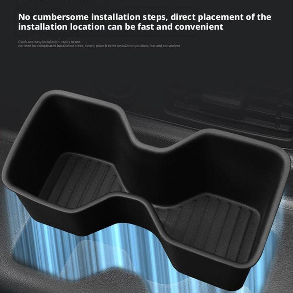 Für Hyundai Santa Fe 6/7 Sitze 2025 2025 Dritte Reihe Türseite Getränkehalter Einsatz Becherbox Stoßdämpfende Ablage TPE Aufräumen