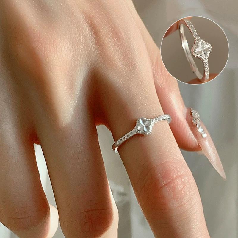 Trendy Cute Floral Adjustable Stackable Ring for Women, Fresh Mori Style, Ins Style, Index Finger Ring.