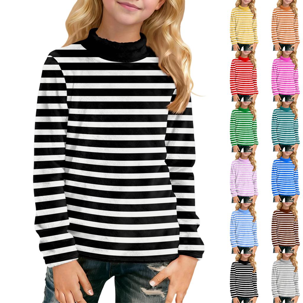 Children's Daily Casual Long-sleeved Printed Tops T-shirt