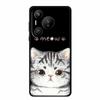 Black Silicone Case For Huawei Pura 70 Pro Case Cartoon Cat Soft Back Cover For Honor 400 Pro 5G Phone Case 400Pro Coque Funda