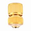 Garden Hose Connector, Aluminum Alloy Brass Plated Proof Quick Fit Adapter, Compatible with G1Celsius2 Hose, for Garden Irrigation Water Tap Fitting