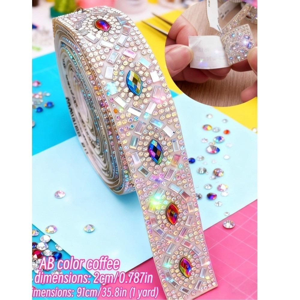 Teardrop Shape Rhinestone Chain Resin Crystal Shiny Teardrop Rhinestone Flexible Self Adhesive Resin Rhinestone DIY Crafts