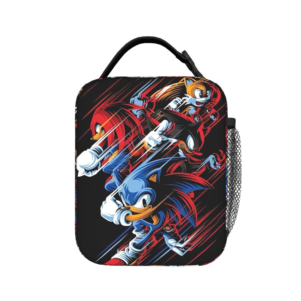 Sonices Cartoon Game Lunch Bag  Office Lunch Box For Child Fun Print Thermal Lunch Bags Waterproof Portable Cooler Bag