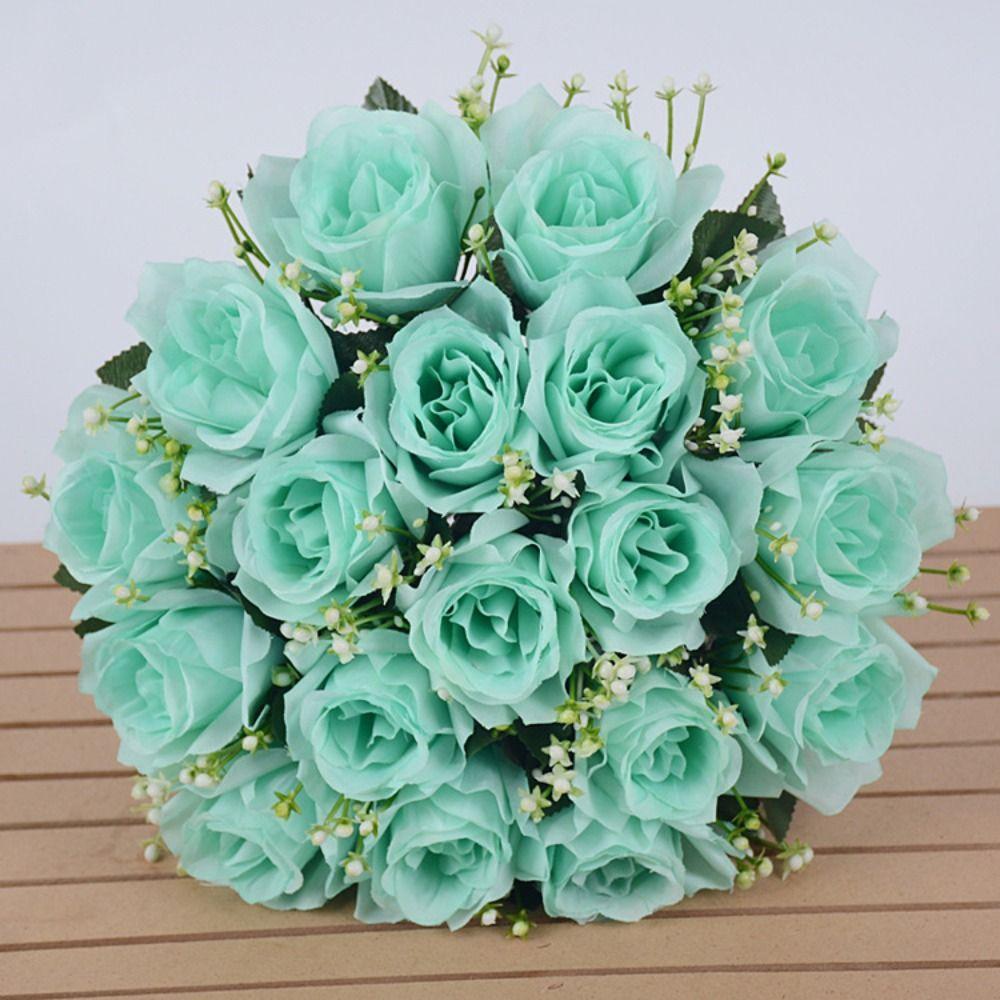 18-Köpfige Echte Glückliche Blume Natürliche Simulierte Rose Neue Fotografie Foto Geschenk Heimdekoration