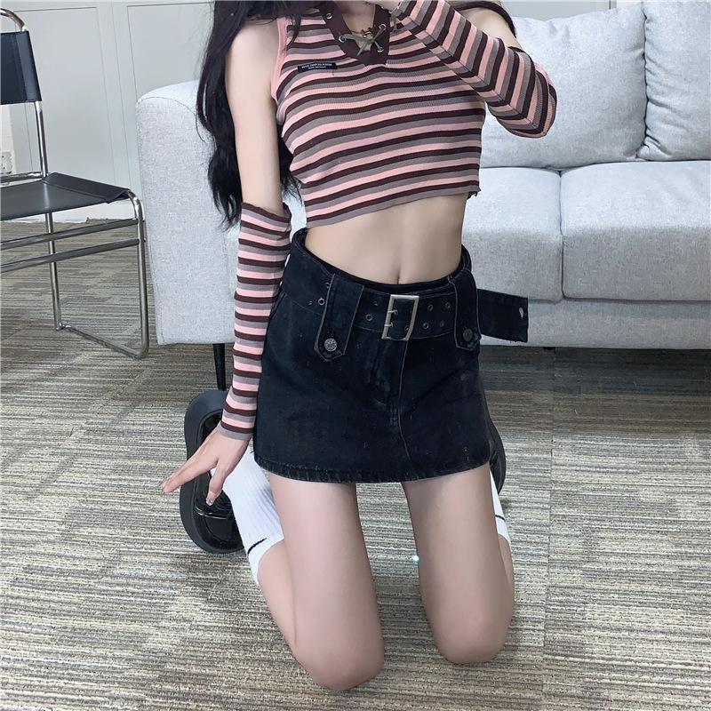 Classic Versatile Youthful Wearable and Durable Short Skirt Sexy Thin Package Hip A-line Bustier Retro Skirt Ladies Summer Fashion Denim Short Skirt