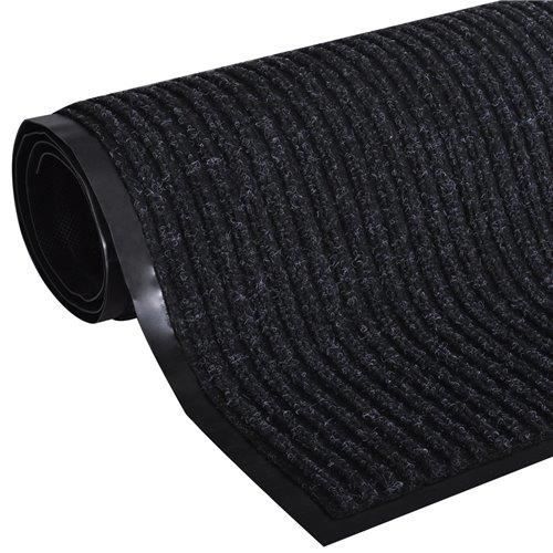 Tapis d'entrée - vidaXL - Noir - 90 x 60 cm - Antidérapant - Vinyle