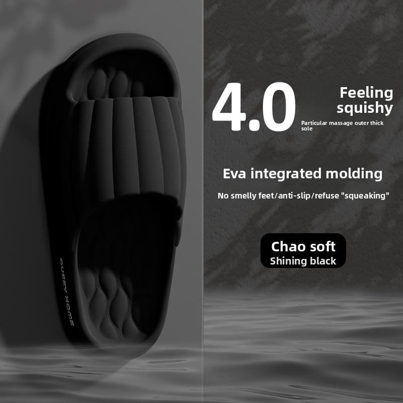 

Женские летние домашние тапочки из ЭВА 2025, массажные шлепанцы с противоскользящей подошвой, обувь для ванной для дома и улицы 40-41 коричневый