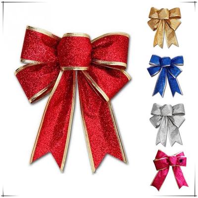 Christmas Bows Bowknot  Red Gold Silver Blue Pink