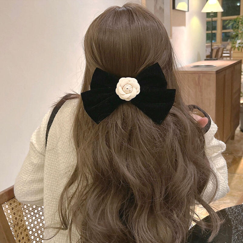 Elegant Pelot Flower Automatic Pin Hairpin Half-Bundle Pin Hairpin