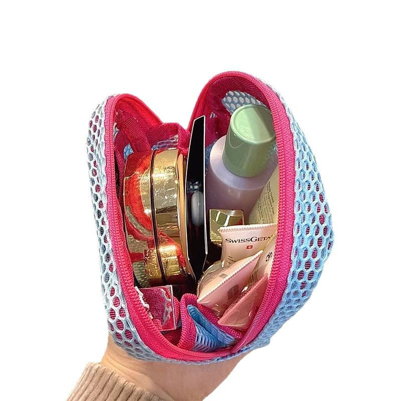 Neukundenrabatt: Dopamin Tofu Tofu Mini Mesh Reise-Toiletten- und Kosmetiktasche