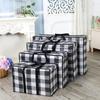 Large Capacity Moving Package Bag Black Luggage Packing Bag Quilt Clothes Storage Bag  Home