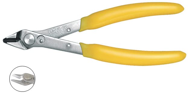 TOP Industrial Micro Lead Wire Nippers with Cuts Copper Made in (TOP) Shears, Spring, 1.2mm Wire, Japan, MS-120