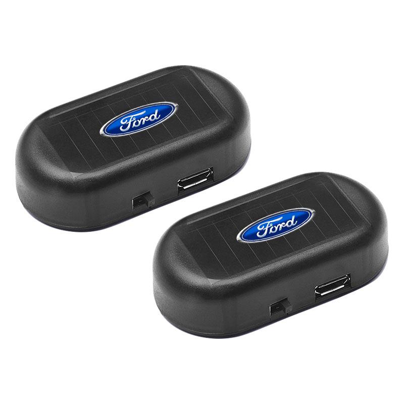 Car Light Solar Powered Simulated Dummy Alarm Wireless Warning Anti-Theft For Ford Focus Mondeo Kuga Fiesta MK7 Escort Explorer Edge 2 4 MK2 MK4