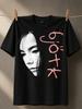 Bjork Face Symbol Base Halftone Closeup Portrait Pink Runic Lettering And Stark Alternative Art Unisex All Tshirt
