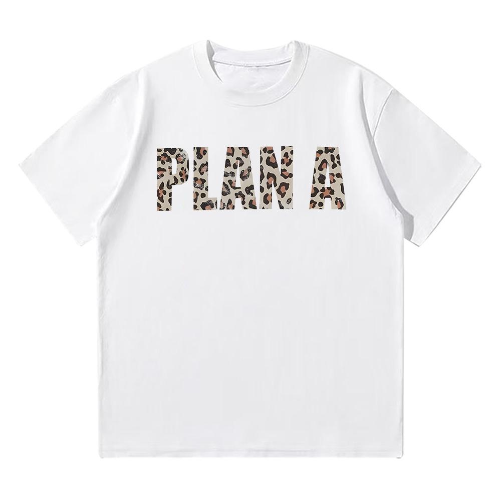 Lil Tecca Plan A Tee Men's Clothing Hip Hop Gothic Harajuku Tshirt Cotton Oversized Streetwear Tees Unisex Leopard Print T-shirt