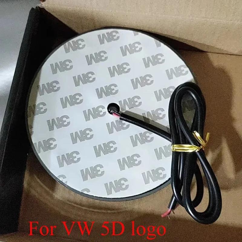 For VOLKSWAGEN VW 2026 New VW 11cm 5D Logo Light LED Rear Badge Light Front Grille For VW Bora Golf Jetta POLO MAGOTAN Passat Lo