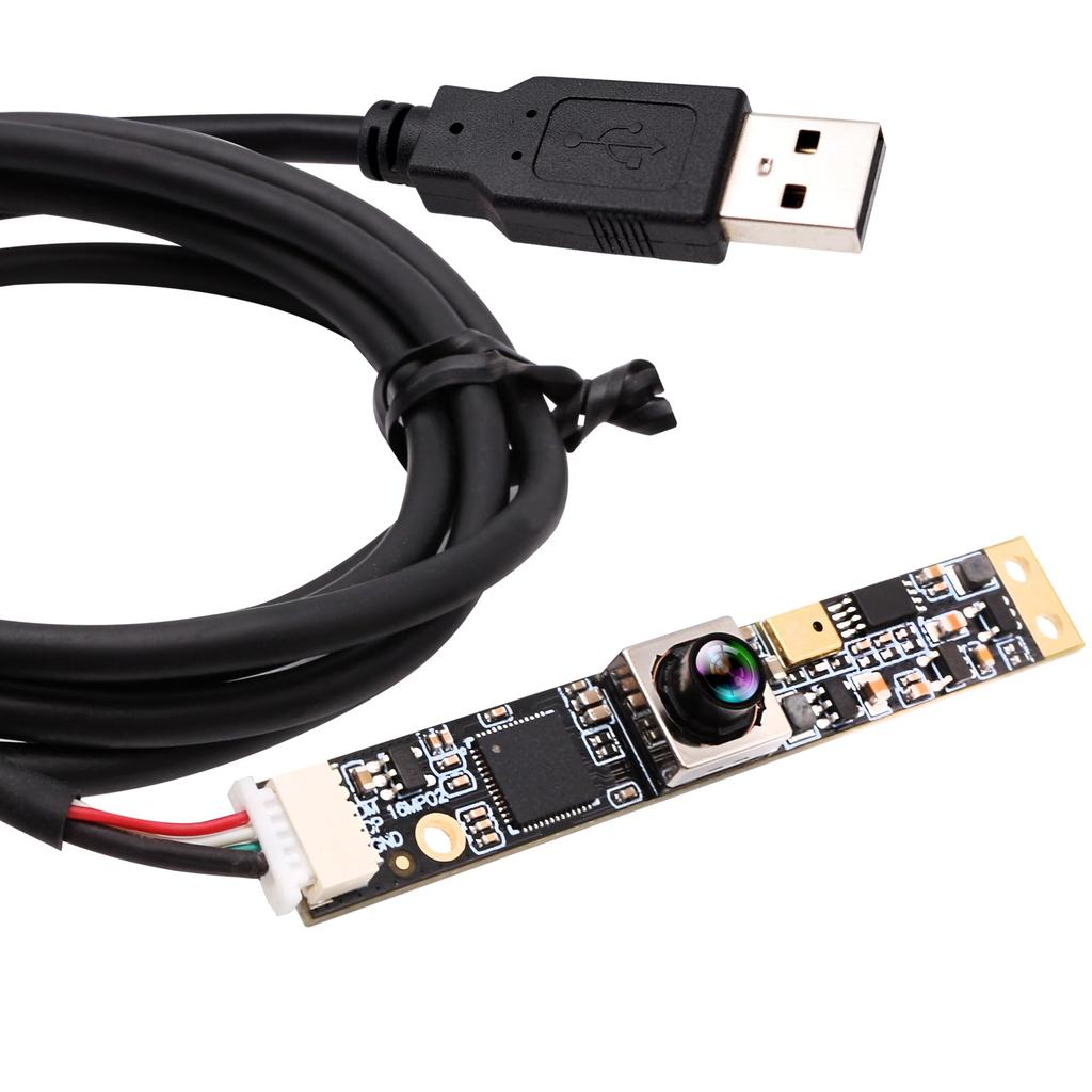 16MP USB ELP 4K USB Webcam Module with Microphone for Ultra Mini Light Security PC CCTV Laser Compatible with and Mac OS Camera, Autofocus, Computers,