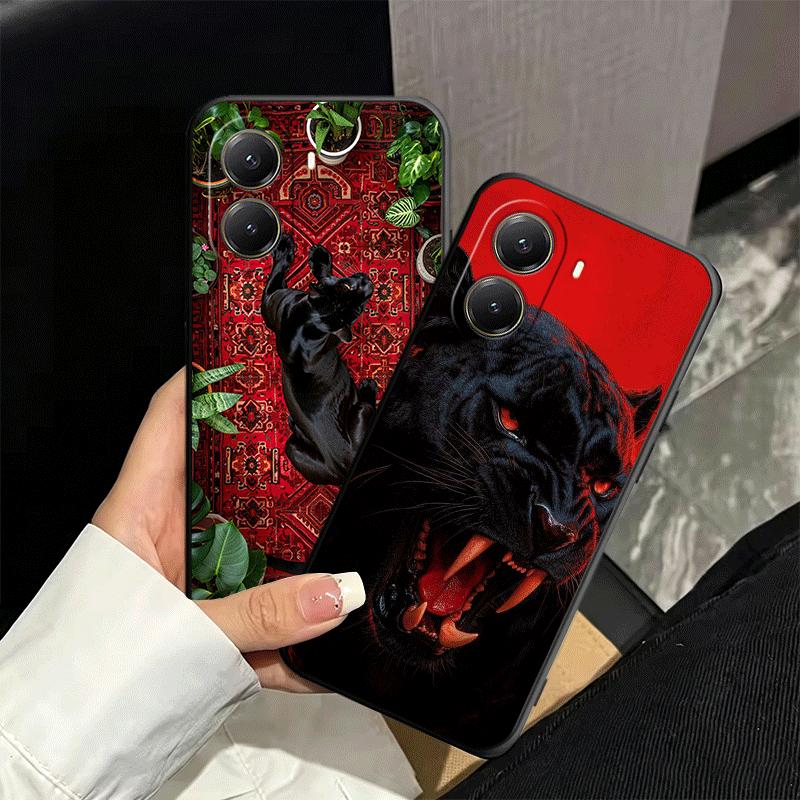 Black Panther Cool Animal Soft Phone Case for Xiaomi Poco X5 X6 X7 X8 Pro Max X3 F7 F8 Ultra M8 M7 M6 M5 Redmi 15 15C 14C 13C 12